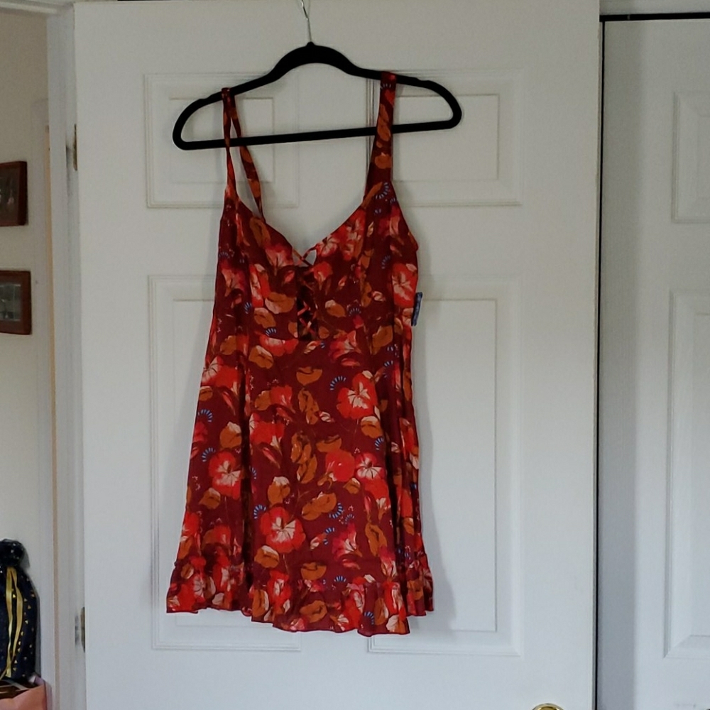 Red Dress with a ruffle